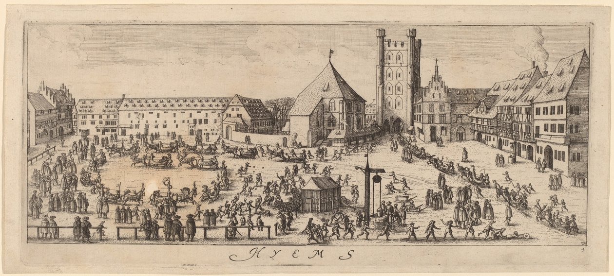 Invierno: El campo de desfile de Wenceslaus Hollar
