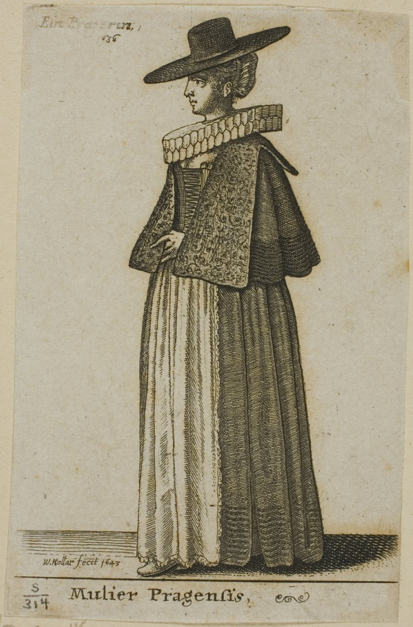 Mujer de Praga de Wenceslaus Hollar