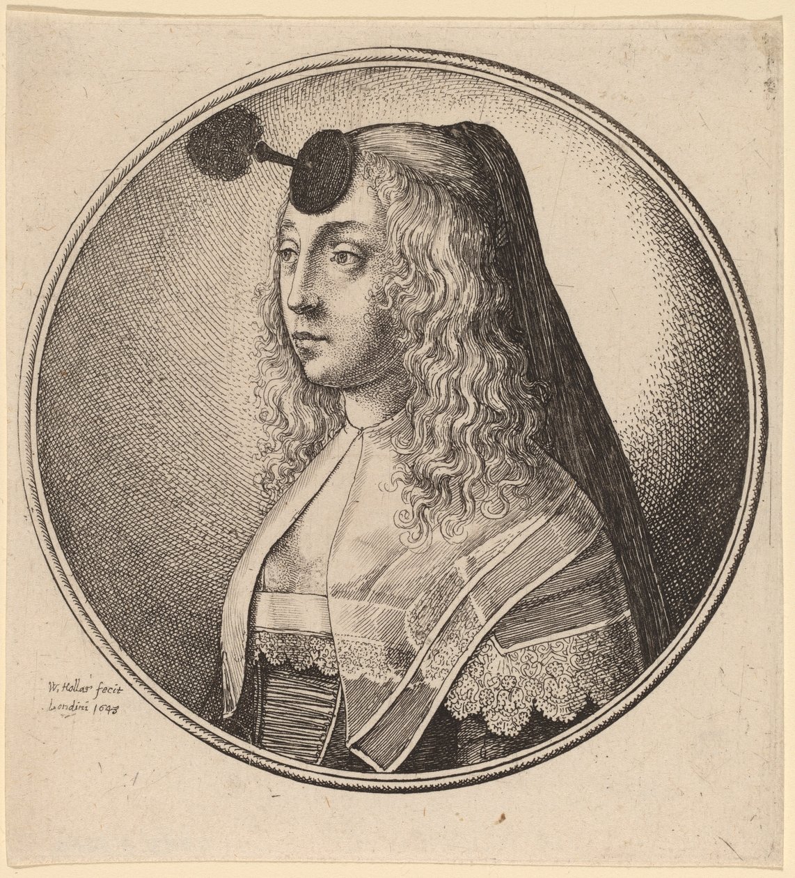 Mujer de Amberes de Wenceslaus Hollar
