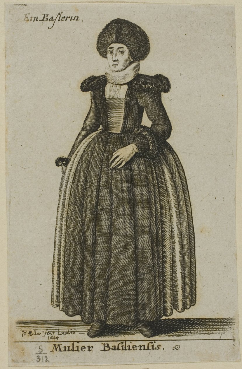 Mujer de Basilea de Wenceslaus Hollar