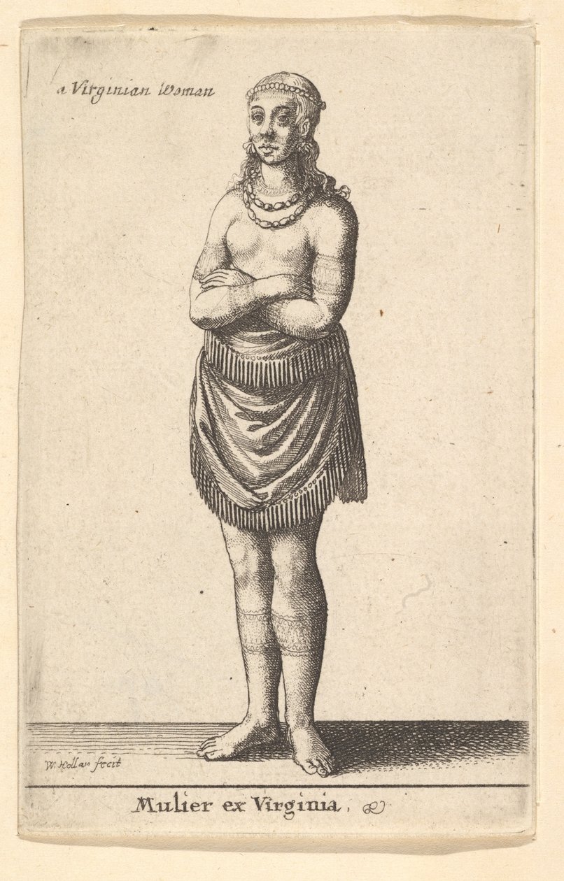 Mujer de Virginia, ca. 1643 de Wenceslaus Hollar