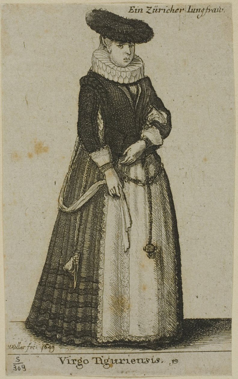 Joven Mujer de Zúrich de Wenceslaus Hollar