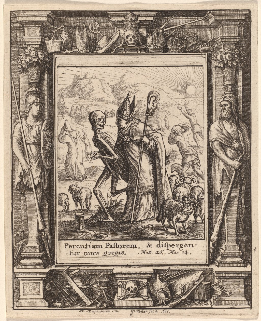 Obispo de Wenceslaus Hollar after Hans Holbein the Younger after Abraham van Diepenbeeck