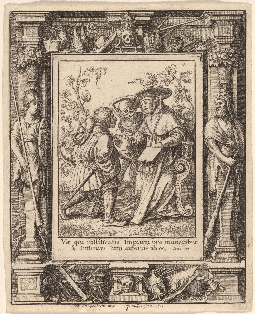 Cardenal de Wenceslaus Hollar after Hans Holbein the Younger after Abraham van Diepenbeeck