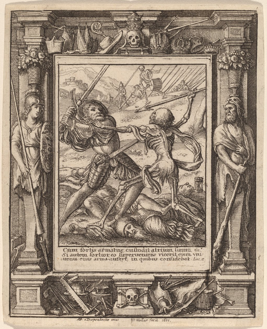 Caballero de Wenceslaus Hollar after Hans Holbein the Younger after Abraham van Diepenbeeck