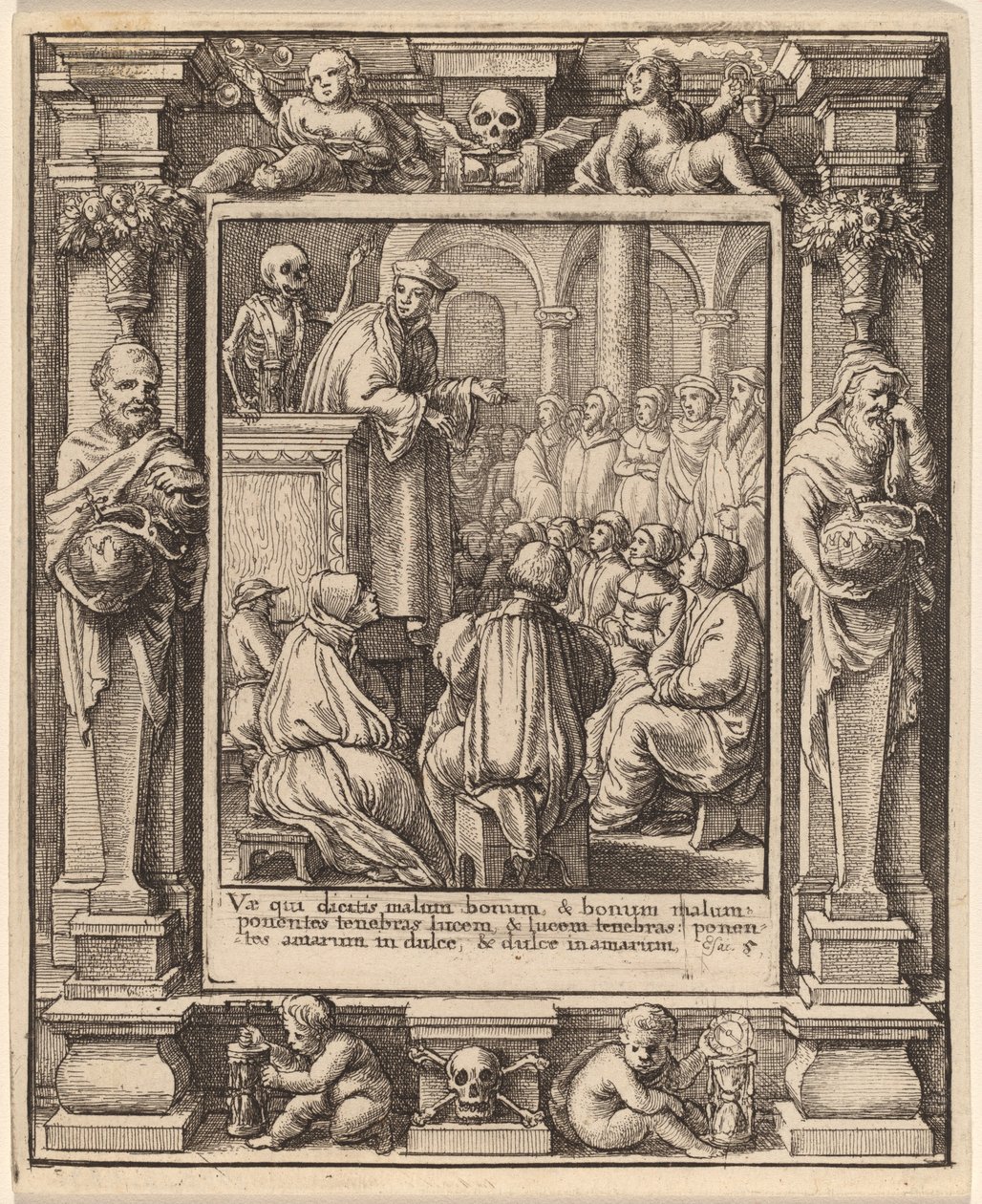 Predicador de Wenceslaus Hollar after Hans Holbein the Younger after Abraham van Diepenbeeck
