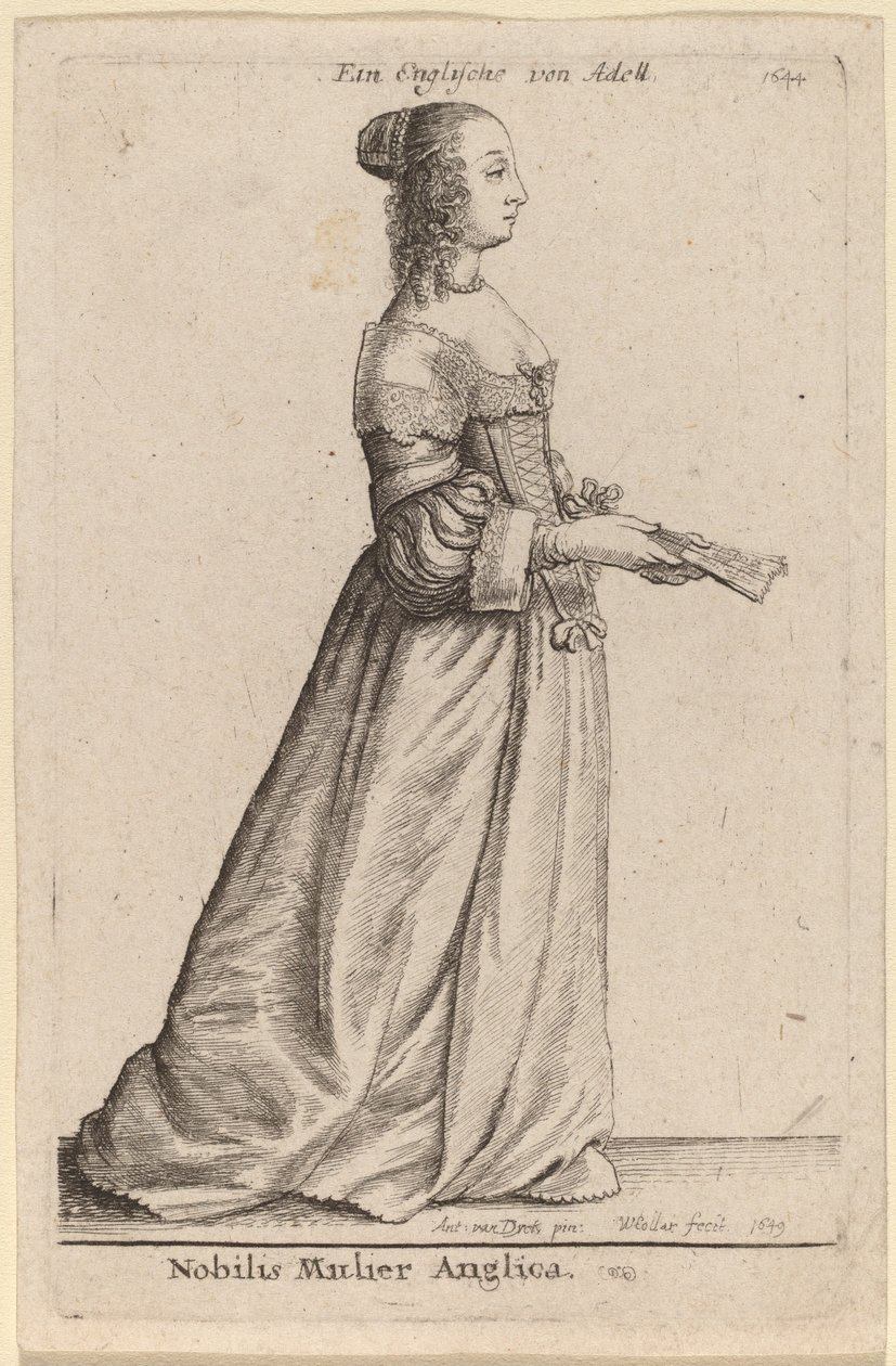 Nobilis Mulier Anglica de Wenceslaus Hollar after Sir Anthony van Dyck