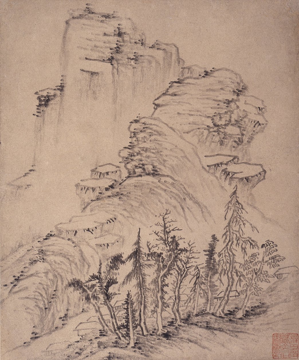 Álbum de pinturas de paisajes de Wencong Yang