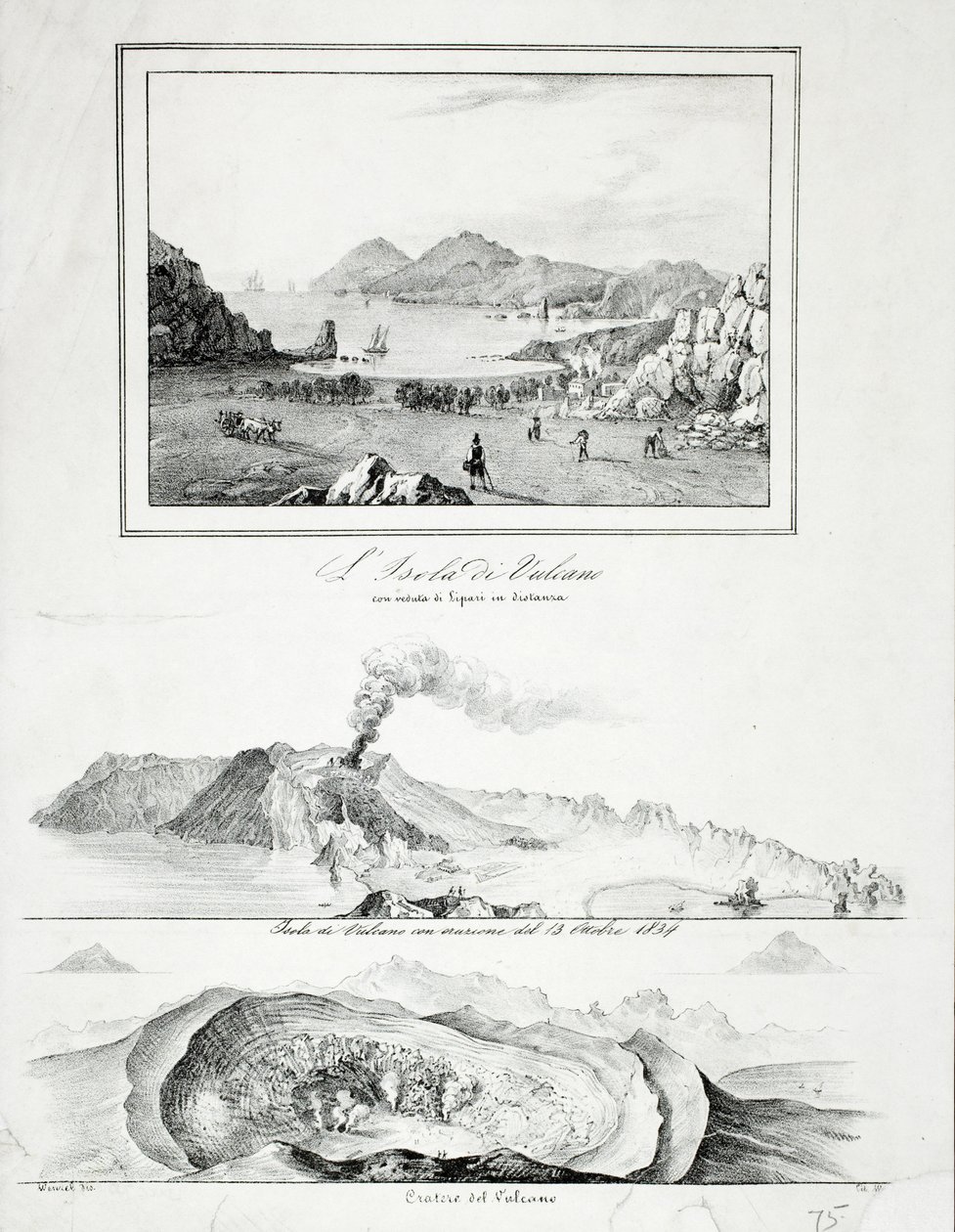 La Isla de Vulcano con una Vista de Lipari en la Distancia de Wenzel