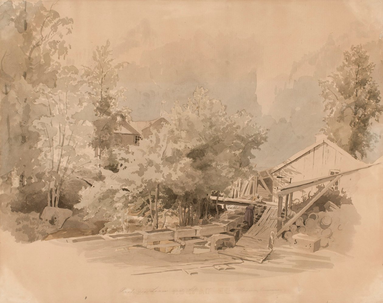 Paisaje de molinos noruego de Werner Holmberg