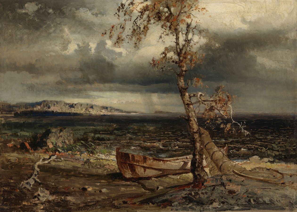 Tormenta en el lago Näsijärvi de Werner Holmberg