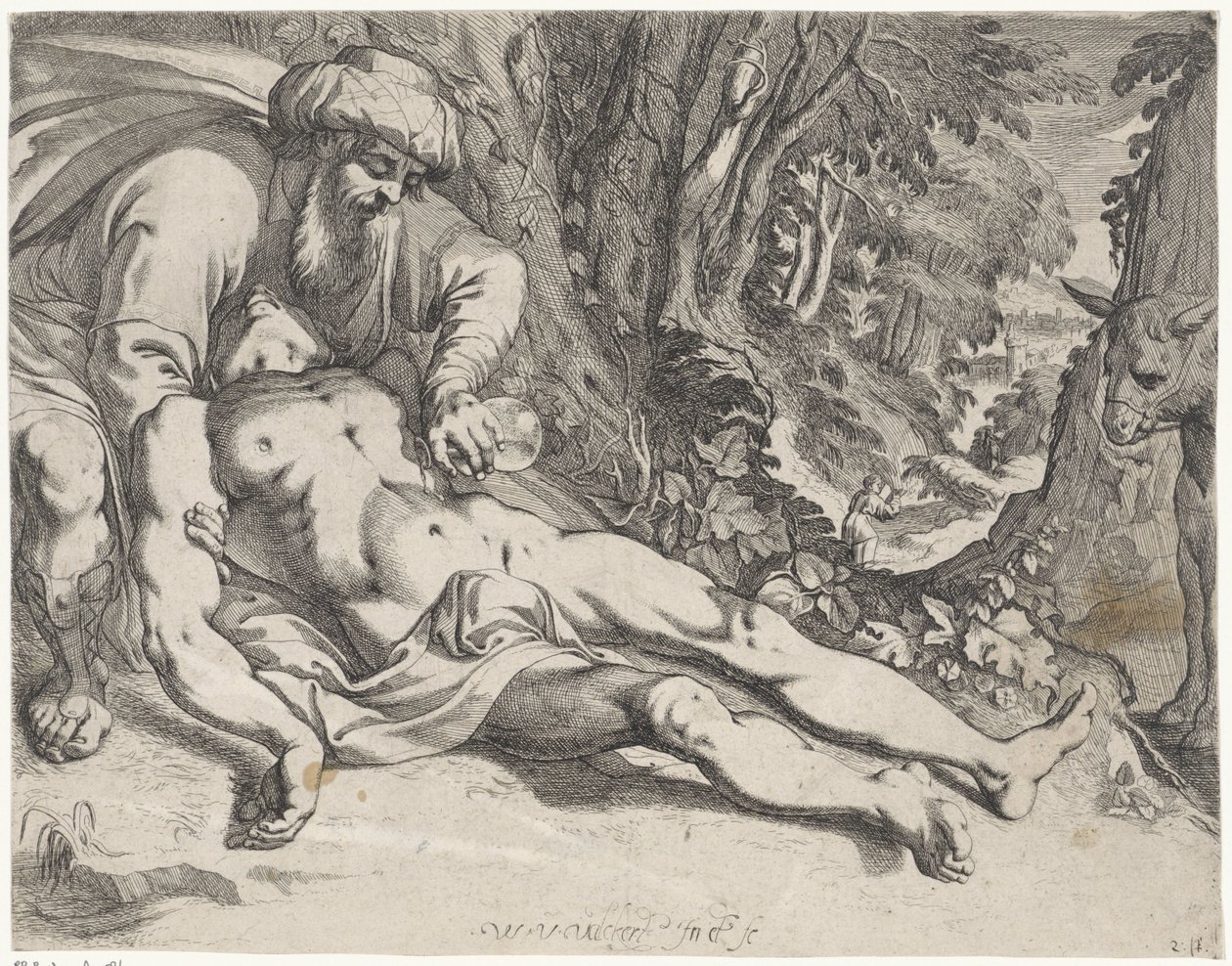 el buen samaritano de Werner van den Valckert