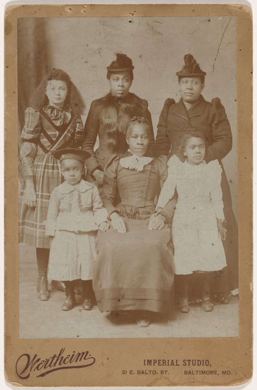 Retrato de familia,c. 1895 (foto) de Wertheim Imperial Studio
