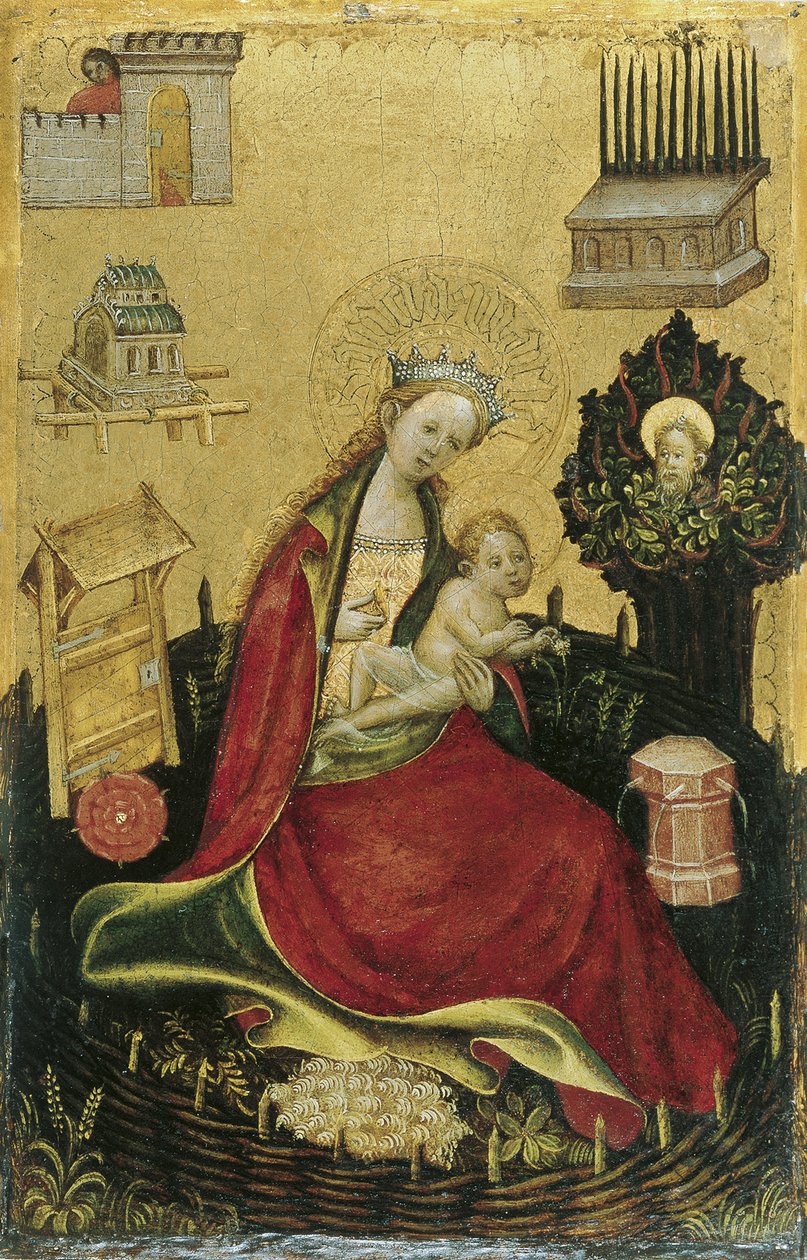 La Virgen y el Niño en el Hortus Conclusus de Westphalian Master