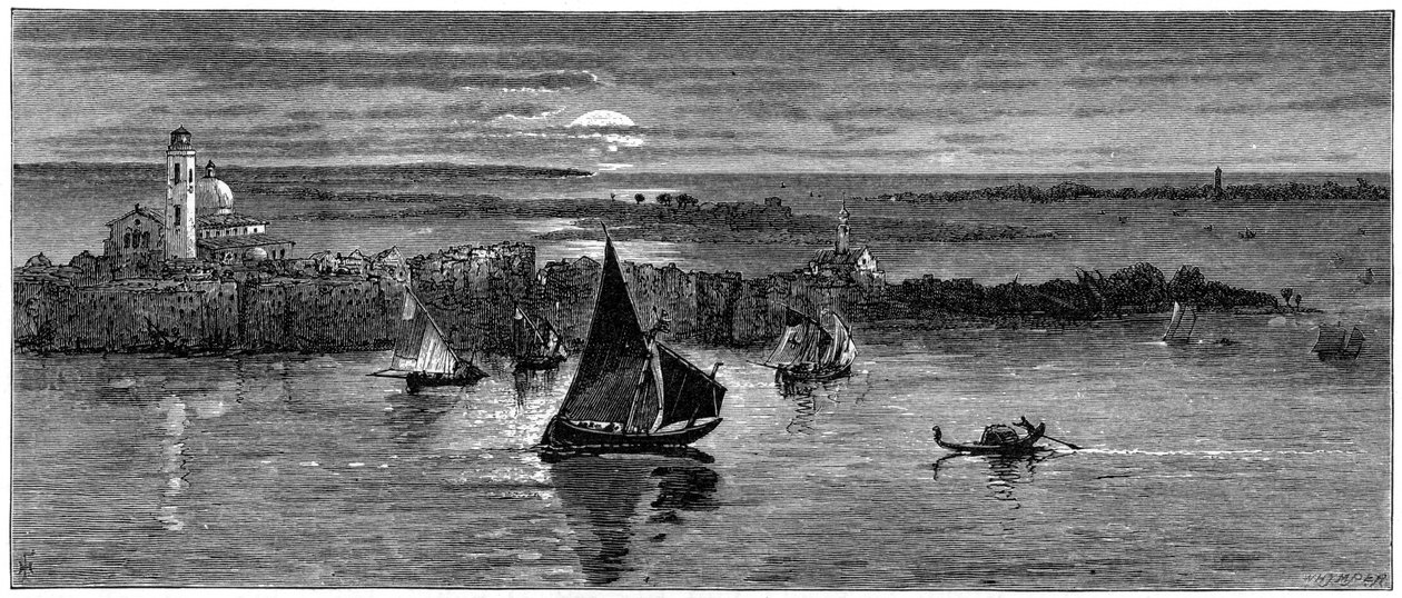 Mirando al mar desde Venecia, siglo XIX de Whymper