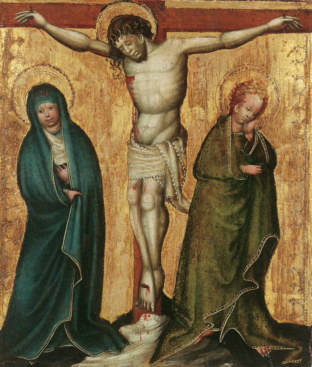 Crucifixión de tres figuras de Wiener Maler