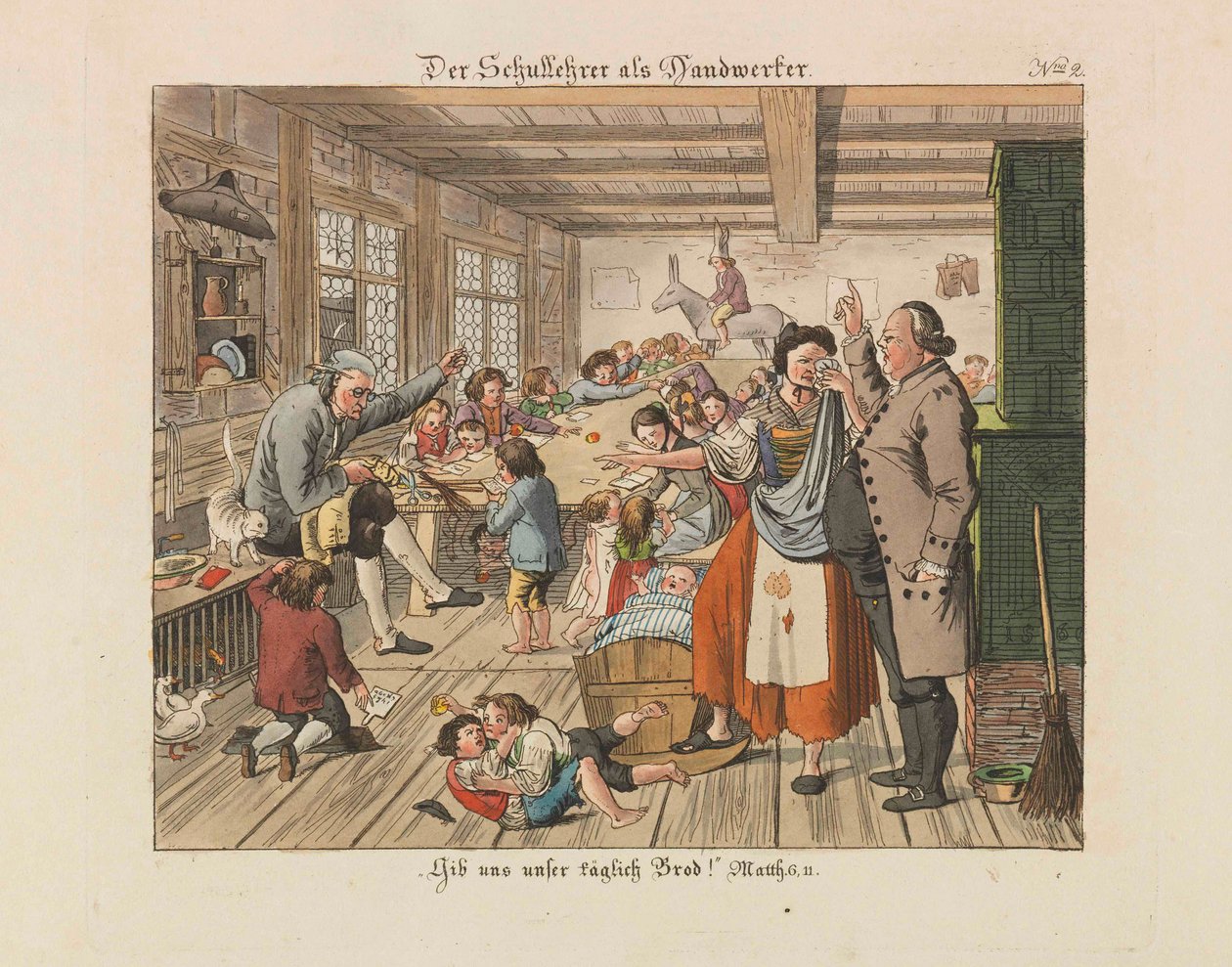 Maestro de escuela como artesano, 1825 de Wiessner