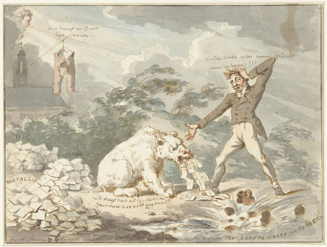 Una debacle financiera de Wijnand Esser (attributed to)