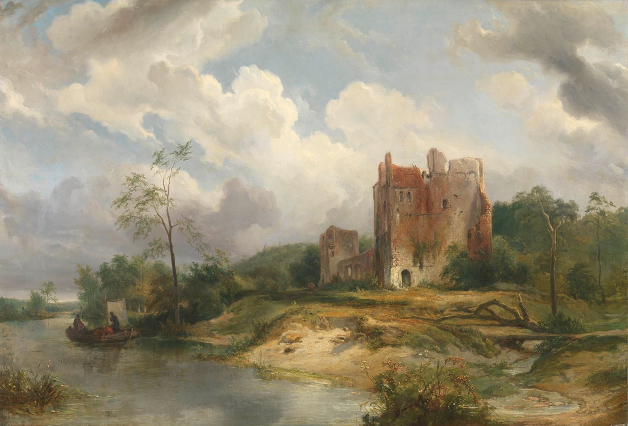 Paisaje fluvial con ruina de Wijnand Nuijen