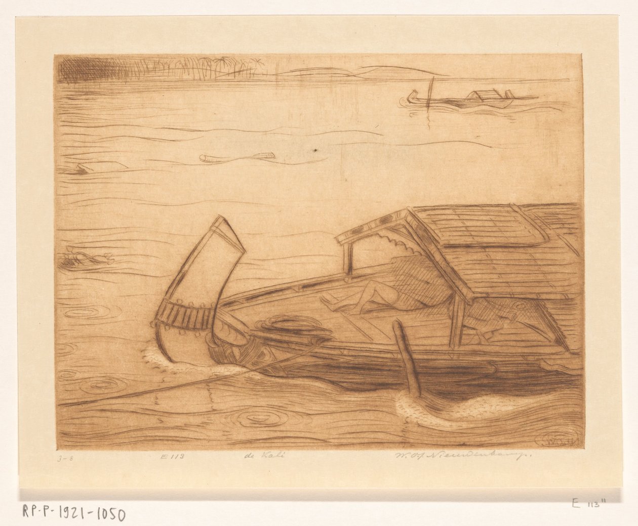 Barco amarrado en el Kali Mas en Surabaya
El río (título original) de Wijnand Otto Jan Nieuwenkamp (signed by artist)