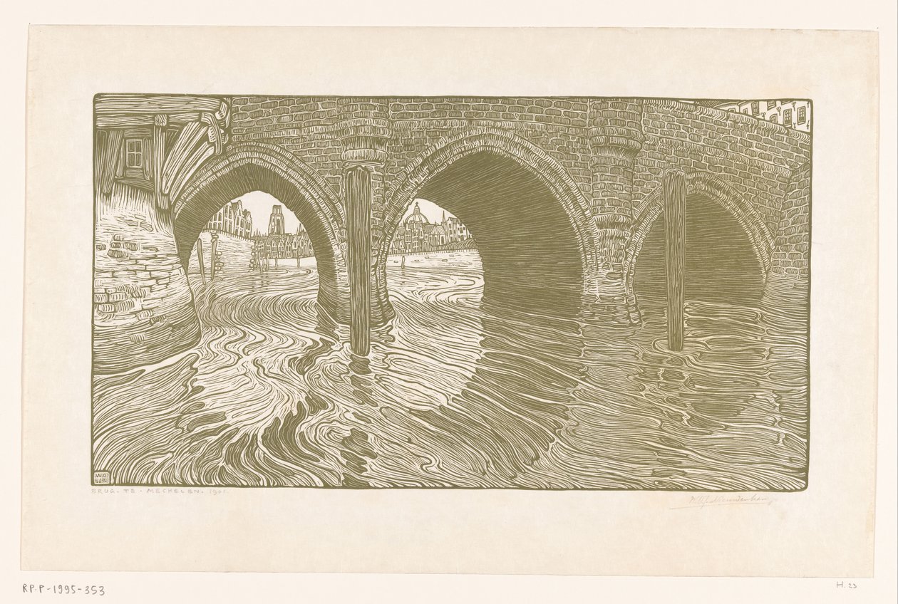 Puente de Malinas (título original) de Wijnand Otto Jan Nieuwenkamp (signed by artist)