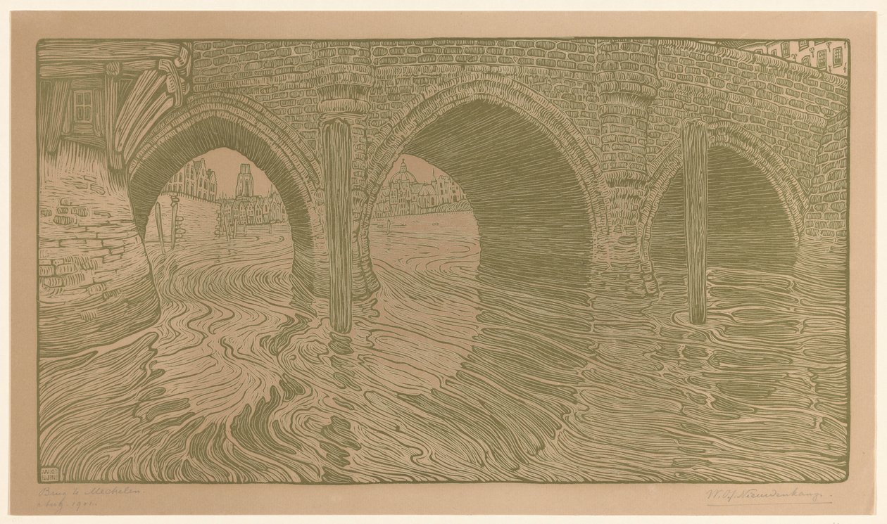 Puente de Malinas (título original) de Wijnand Otto Jan Nieuwenkamp (signed by artist)