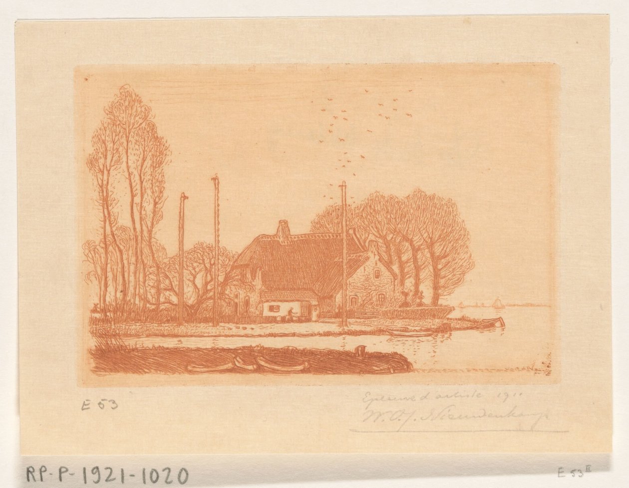 Casa sobre el agua en Oude Wetering
De Oude Wetering (título original) de Wijnand Otto Jan Nieuwenkamp (signed by artist)