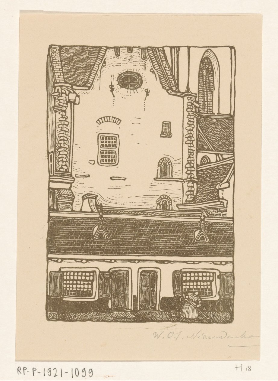 Casas frente a la iglesia de San Bavón en el Oude Groenmarkt de Haarlem
San Bavón, Haarlem (título original) de Wijnand Otto Jan Nieuwenkamp (signed by artist)