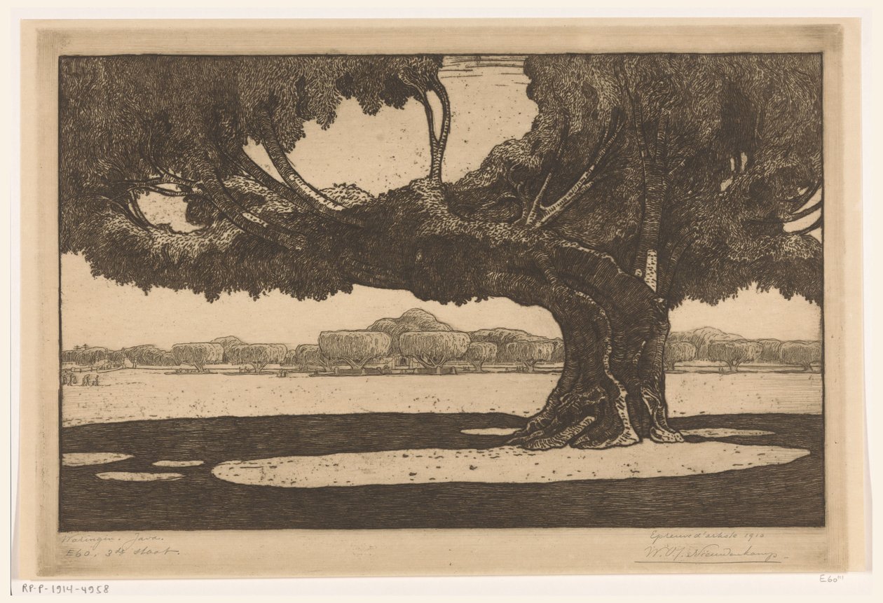 Árboles Waringin en el jardín del palacio del sultán en Yogyakarta
El gran árbol (título original) de Wijnand Otto Jan Nieuwenkamp (signed by artist)