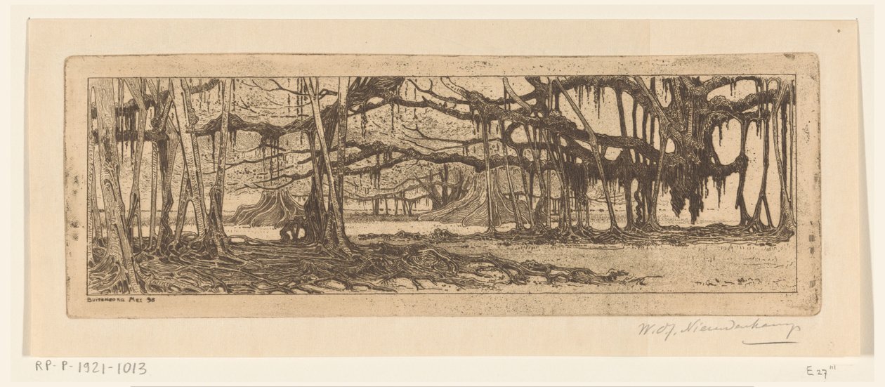 Árboles Waringin en un jardín de Buitenzorg
En el jardín de Buitenzorg (título original) de Wijnand Otto Jan Nieuwenkamp (signed by artist)
