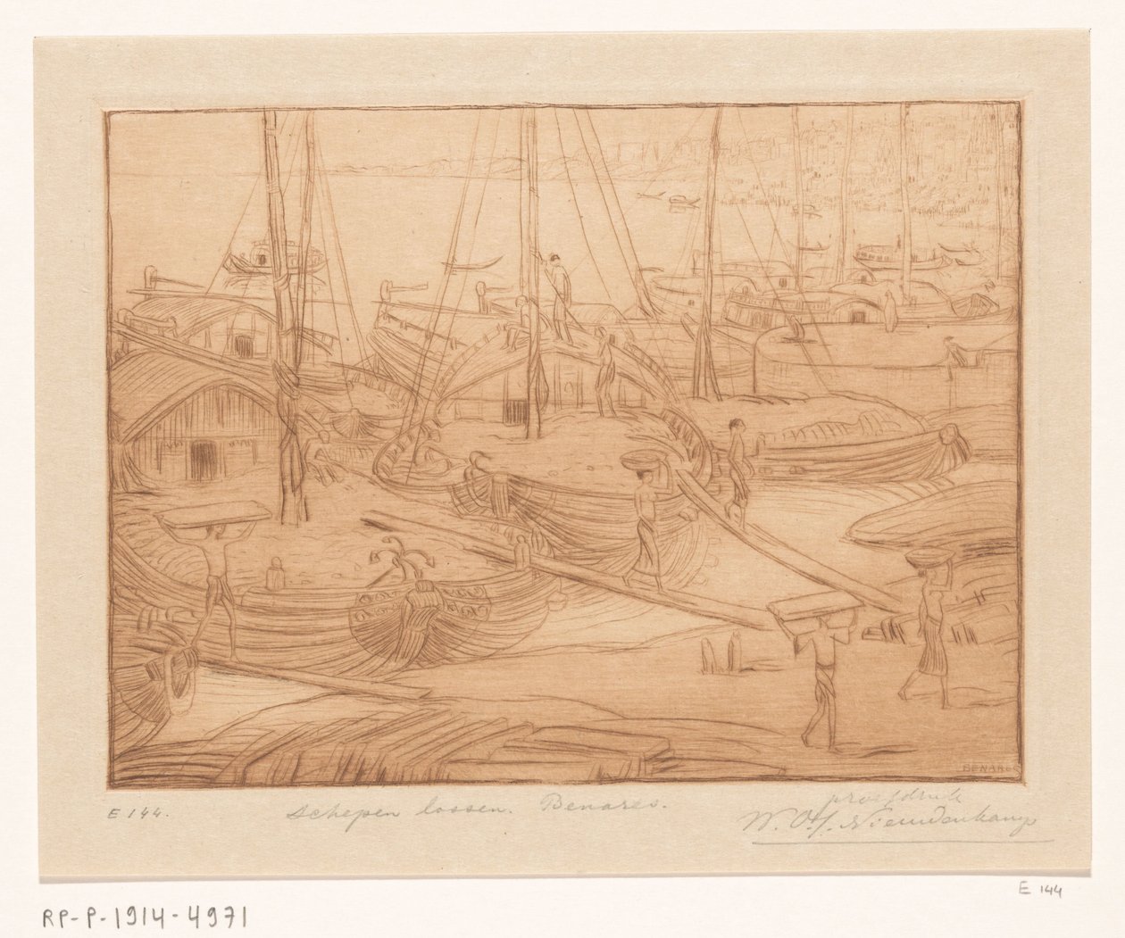 Barcos amarrados a orillas del Ganges en Benarés
Descarga de barcos (título original) de Wijnand Otto Jan Nieuwenkamp