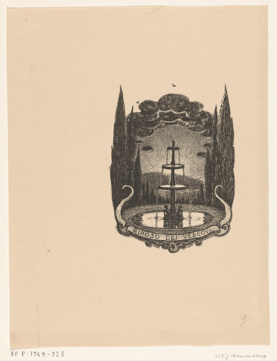 Fuente en el tuin de Villa Il Riposo dei Vescovi en Fiesole
Riposo dei Vescovi (título en el objeto) de Wijnand Otto Jan Nieuwenkamp