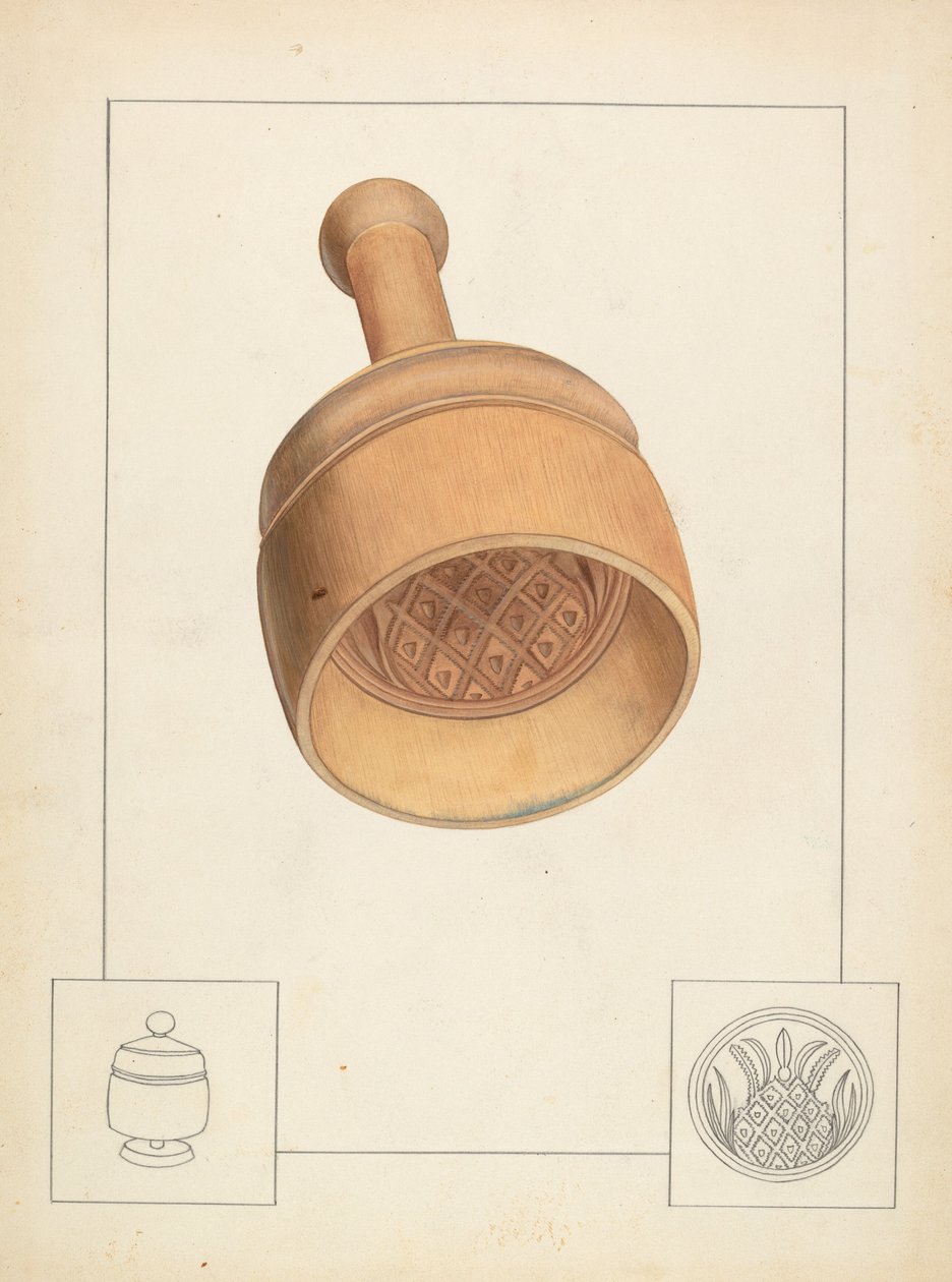 Molde de mantequilla, c. 1937 de Wilbur M Rice