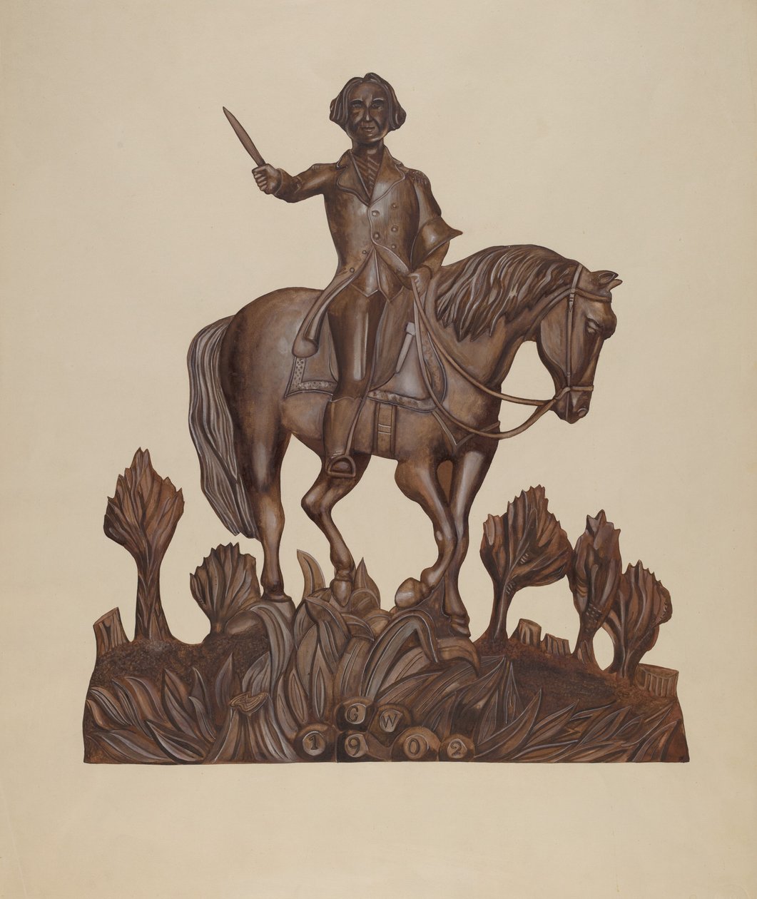 George Washington a caballo, c. 1938 de Wilbur M Rice