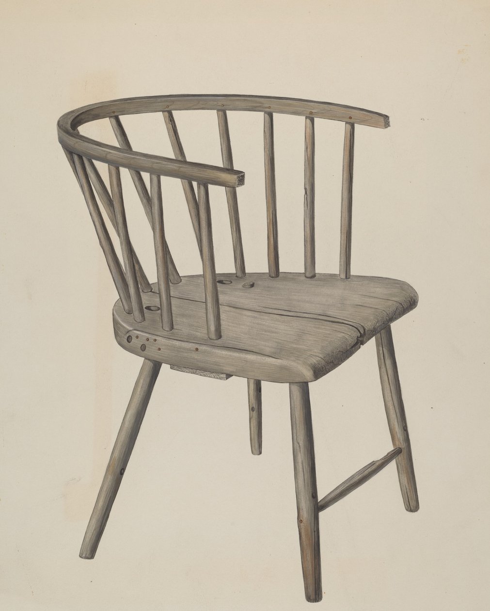 Silla de brazo hecha a mano, c. 1937 de Wilbur M Rice