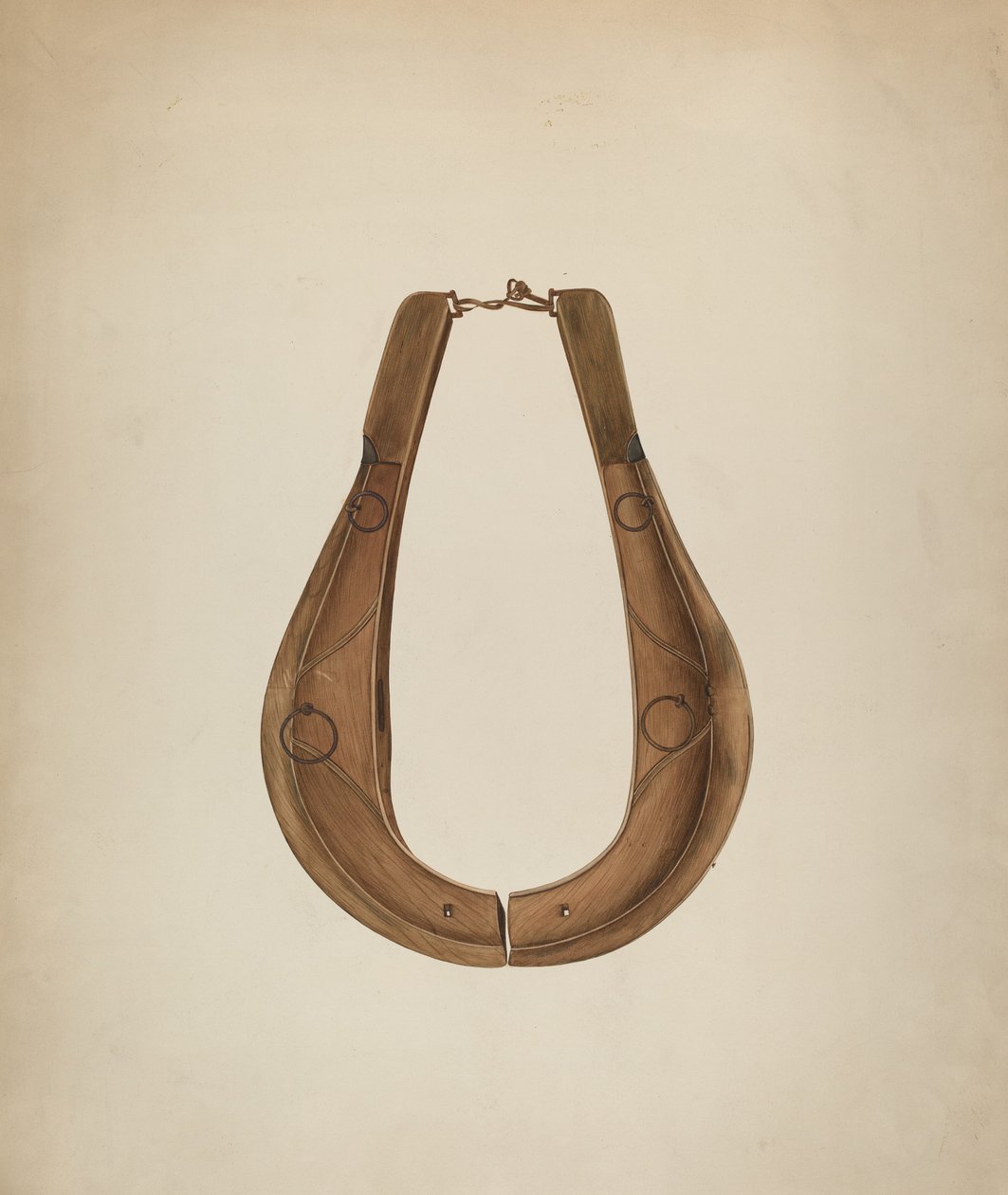 Collar de caballo y arnés, c. 1941 de Wilbur M Rice
