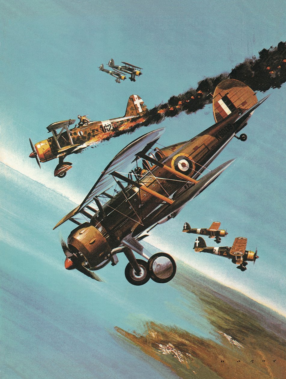 Aviones famosos y sus pilotos: El Gloster Gladiator -- Squadron Leader Pattle de Wilf (20th century) Hardy