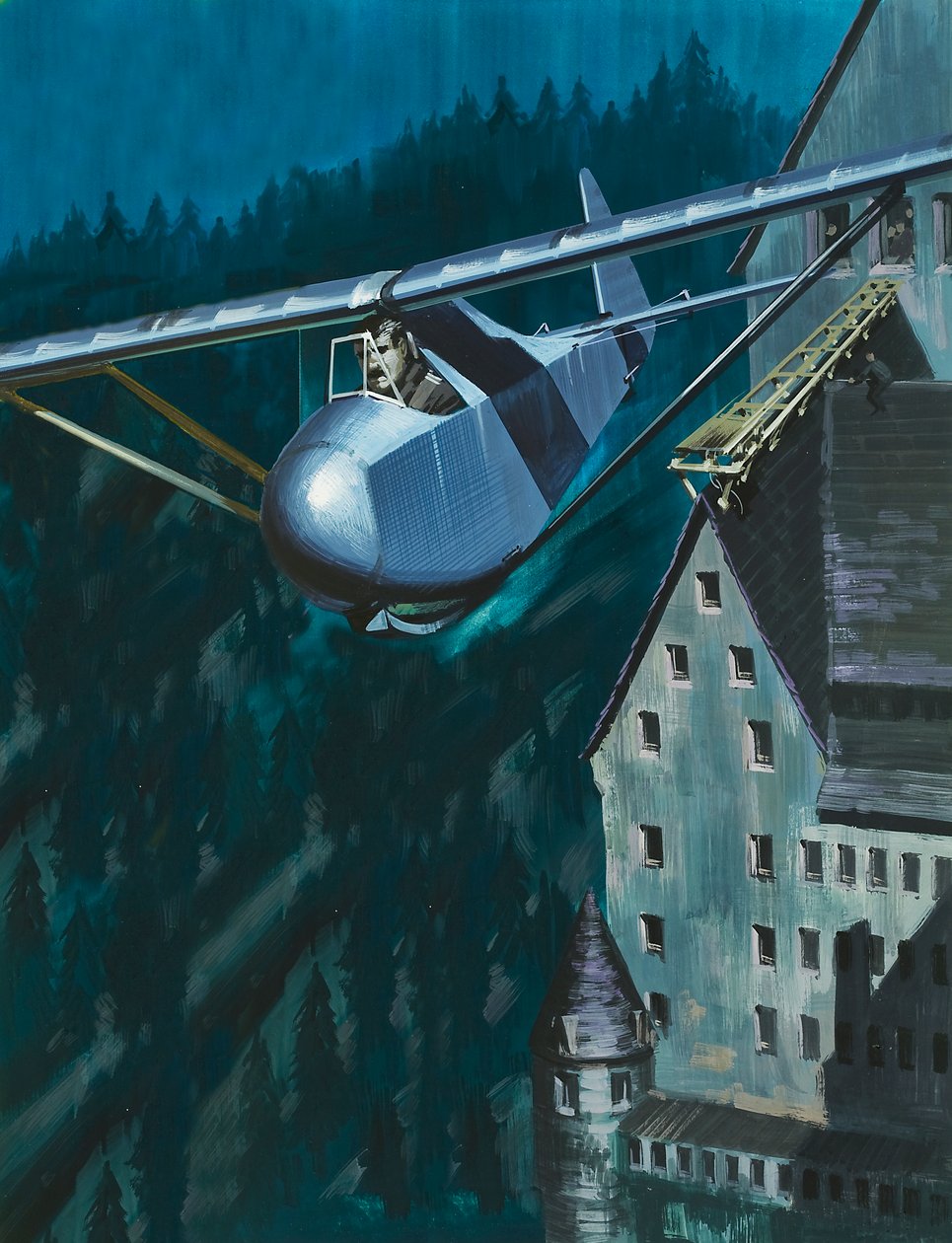 Huida en planeador del castillo de Colditz de Wilf (20th century) Hardy