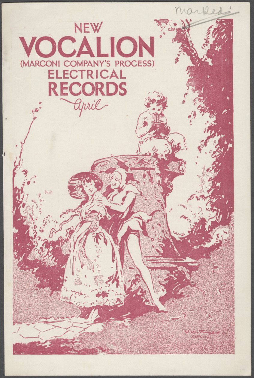 Boletín de Vocalion Records, 1920s de Wilfred Fryer, Curtis Advertising Agency