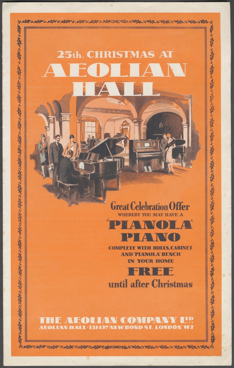 Pianolas de la Compañía Eólica de Wilfred Fryer