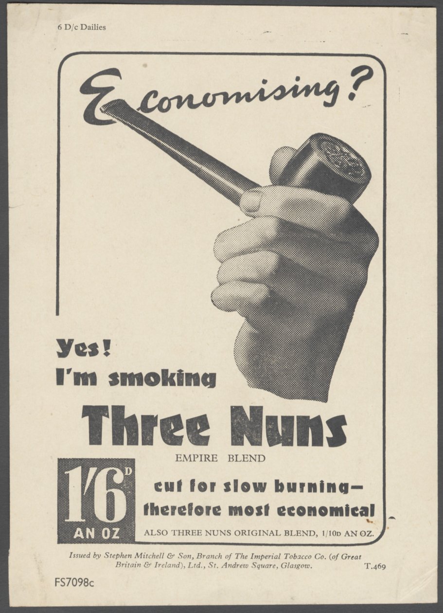 Tabaco de pipa Tres Monjas de Wilfred Fryer