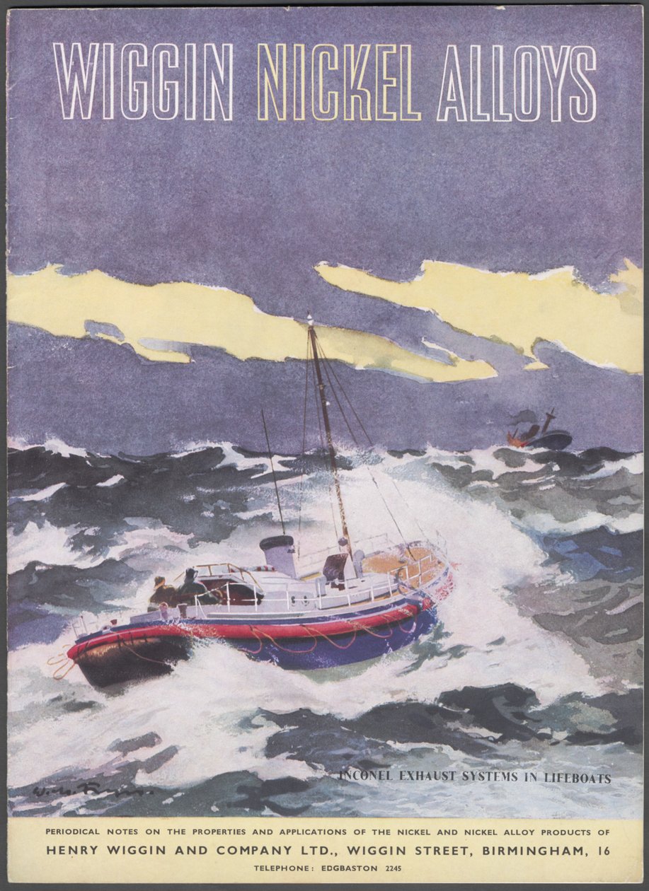 Wiggin Nickel Alloys, años 1960 de Wilfred Fryer