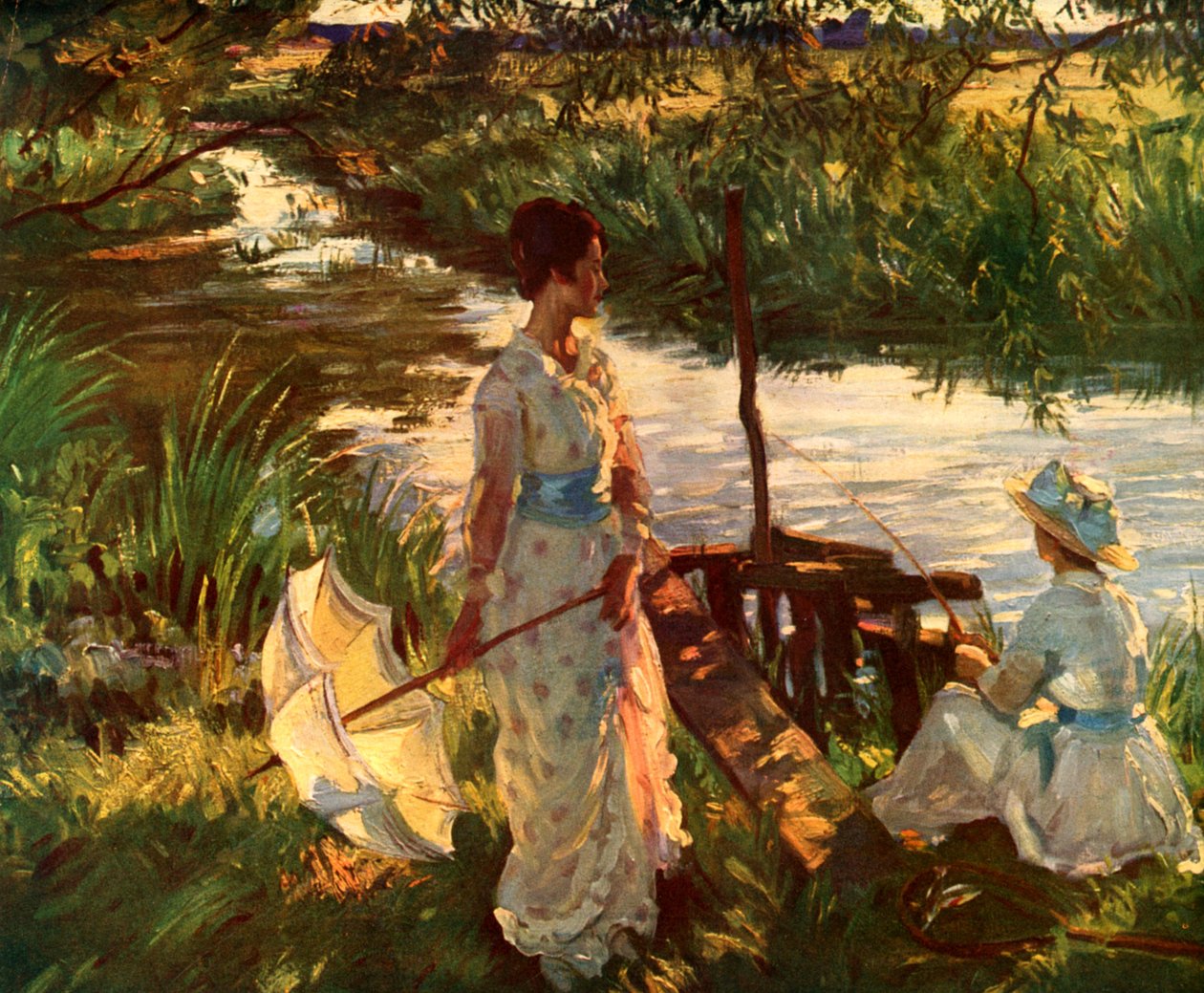 Pesca, Placa de libro de Wilfred Gabriel de Glehn