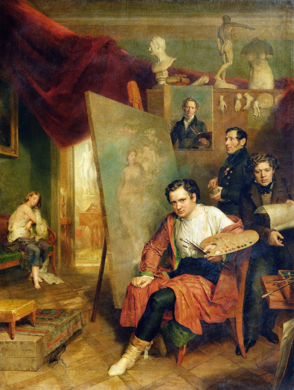 En el estudio del pintor de Wilhelm August Golicke
