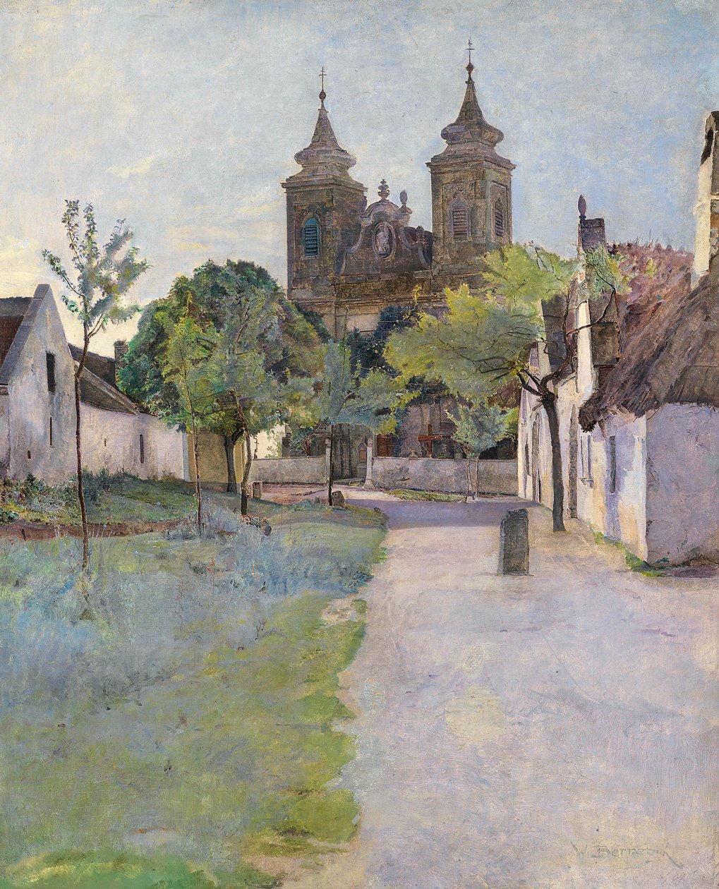 Vista de un atrio de iglesia de Wilhelm Bernatzik