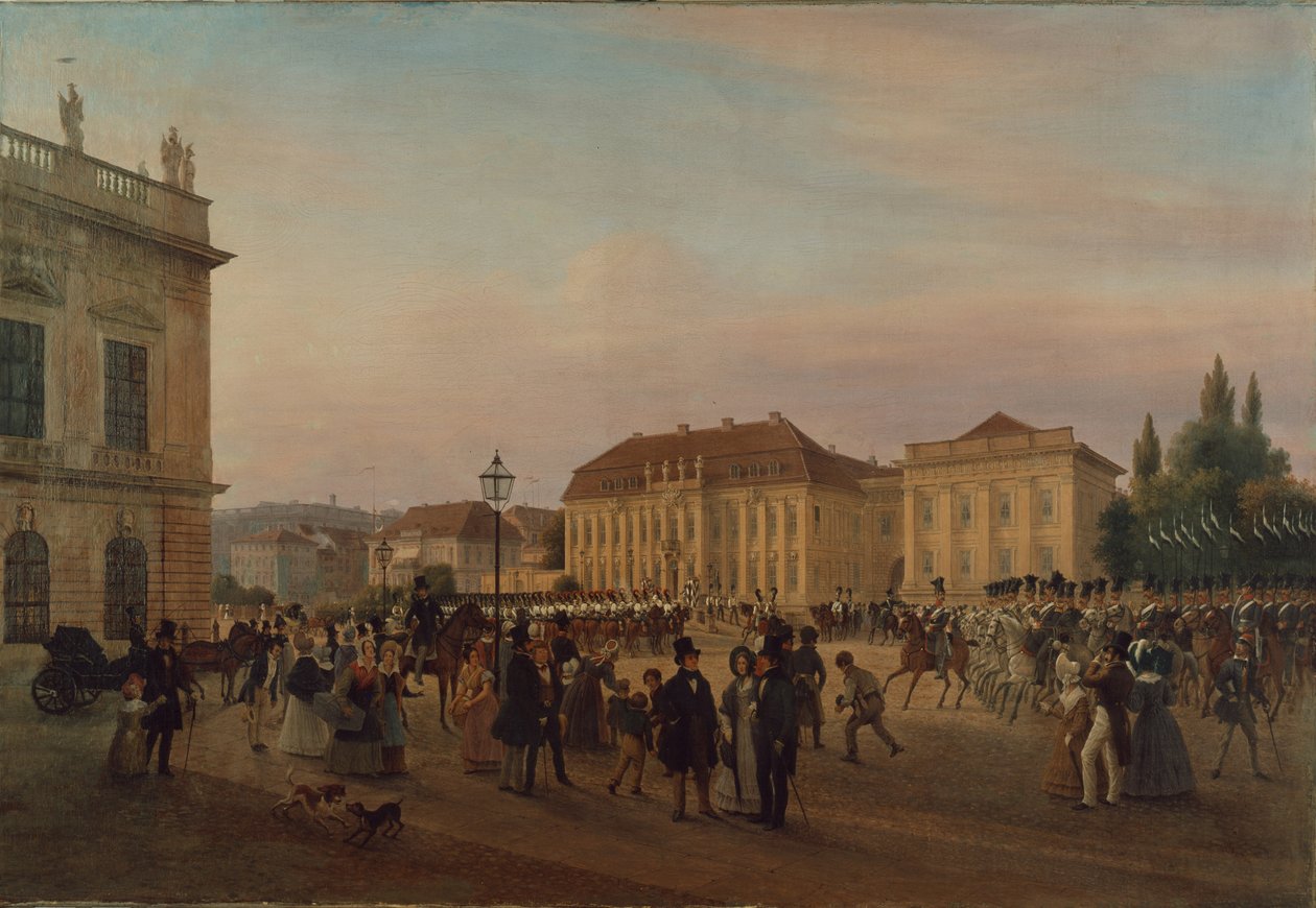 Desfile ante el palacio real, 1839 de Wilhelm Bruecke