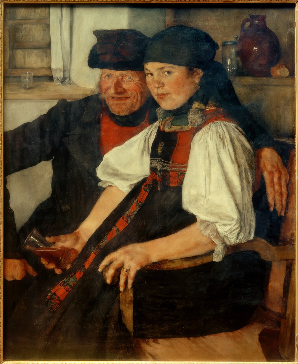 W. Leibl, campesino mayor y joven de Wilhelm Maria Hubertus Leibl