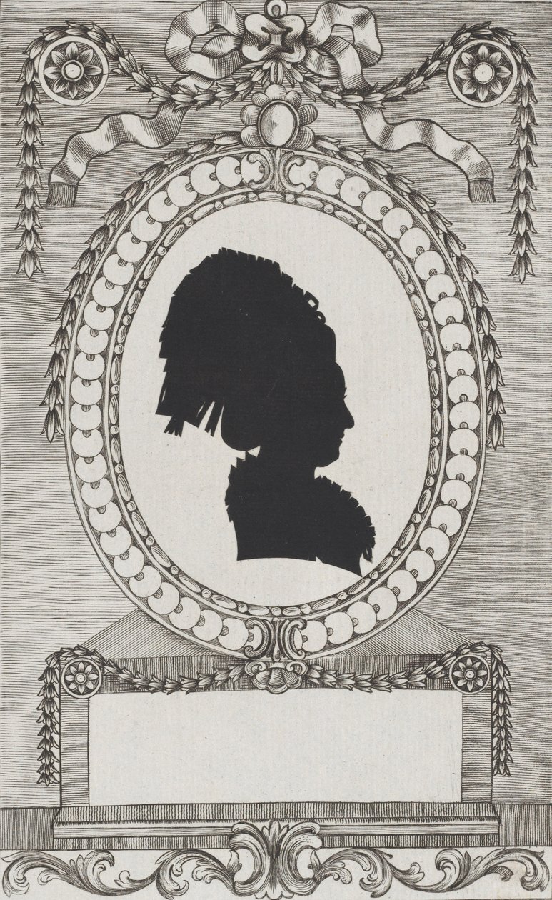 Silueta de la condesa Enzenberg, Stiftsfräulein de Wilhelm Ackermann