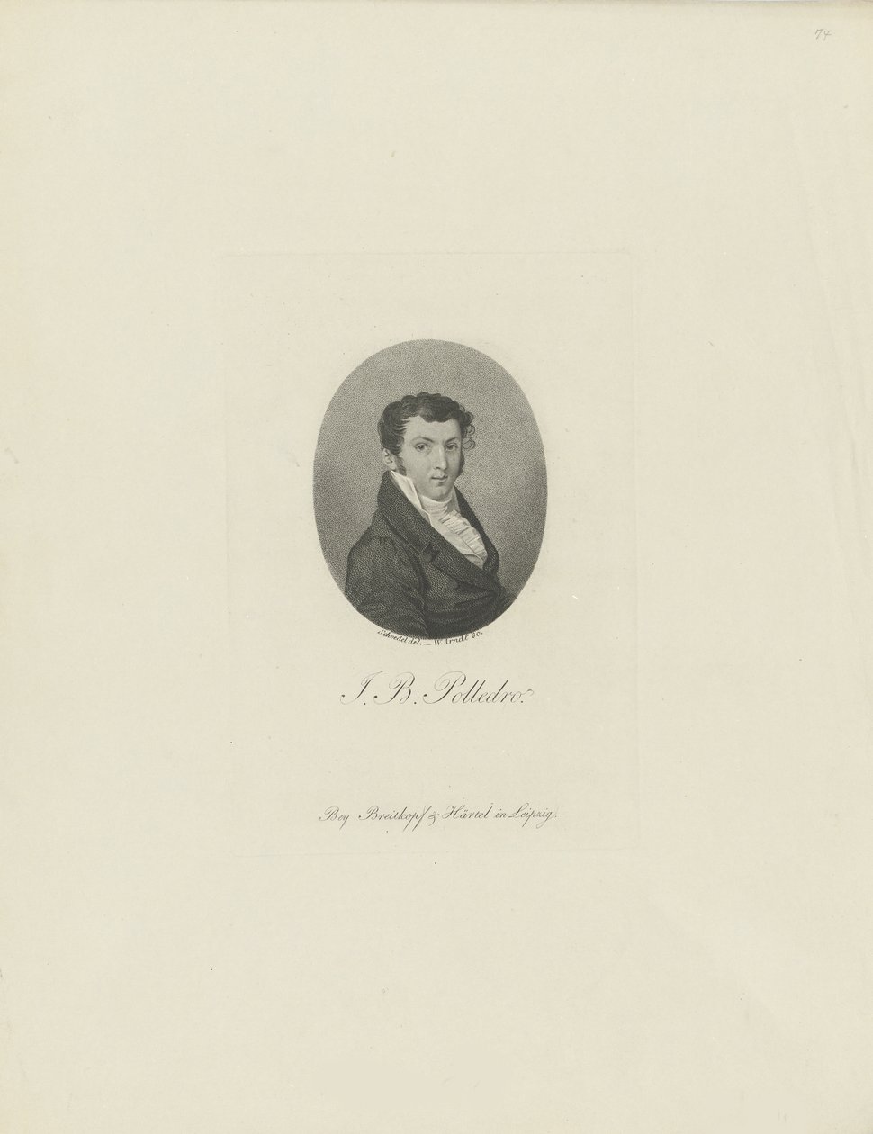 Retrato del violinista y compositor Giovanni Battista Polledro 1781-1853, c. 1810 de Wilhelm Arndt