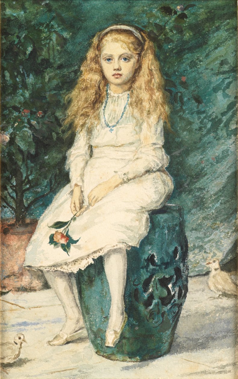 Retrato de Nina Lehmann, de nueve años, después de Millais de Wilhelm Auguste Rudolf Lehmann